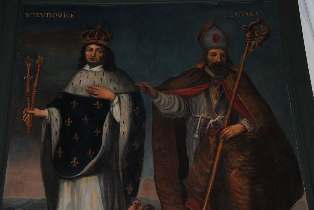 Tableau : Saint Louis et saint Nicolas, vue partielle