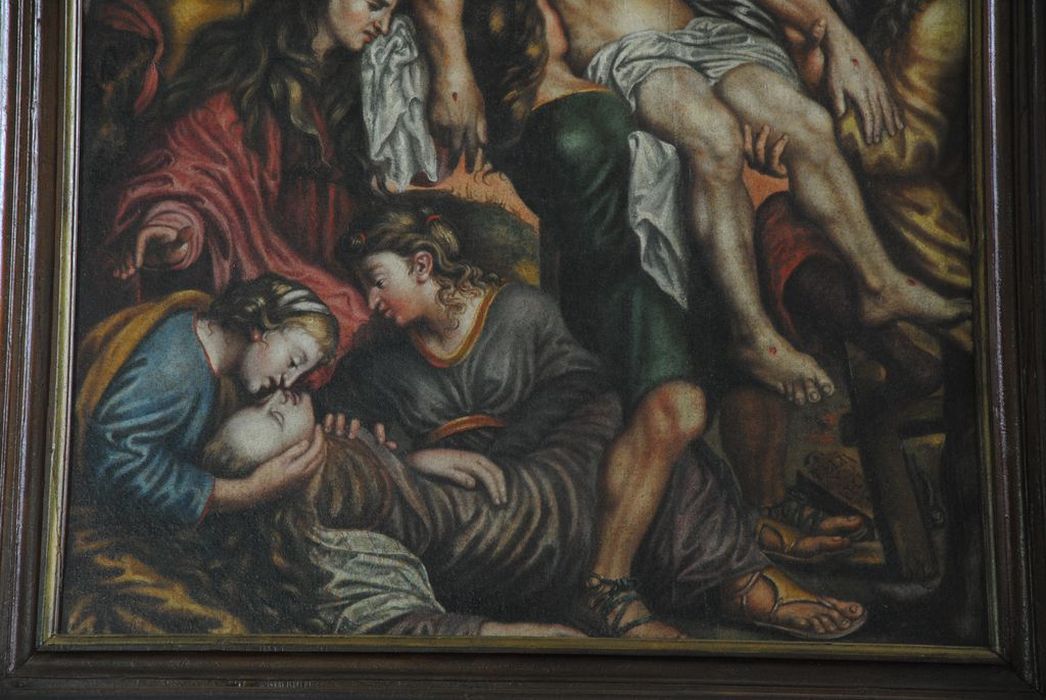 tableau : Déposition de croix (la), vue partielle