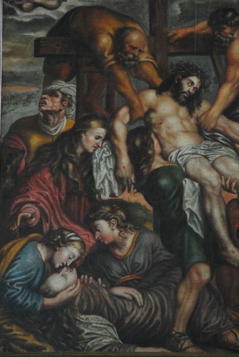 tableau : Déposition de croix (la), vue partielle
