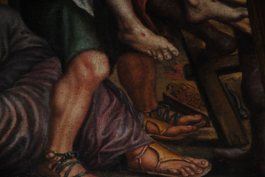 tableau : Déposition de croix (la), détail