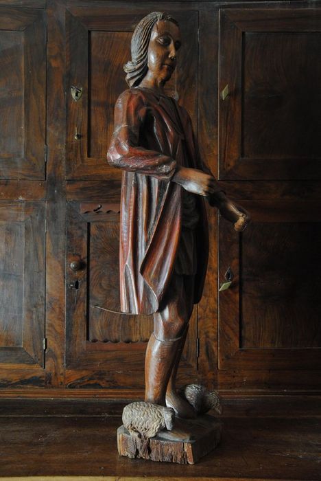 statue : Saint Bénezet, profil gauche, vue générale