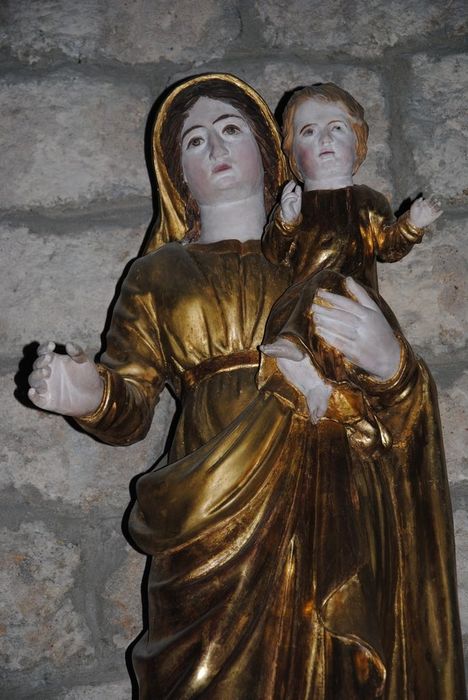 statue : Vierge à l'Enfant, vue partielle