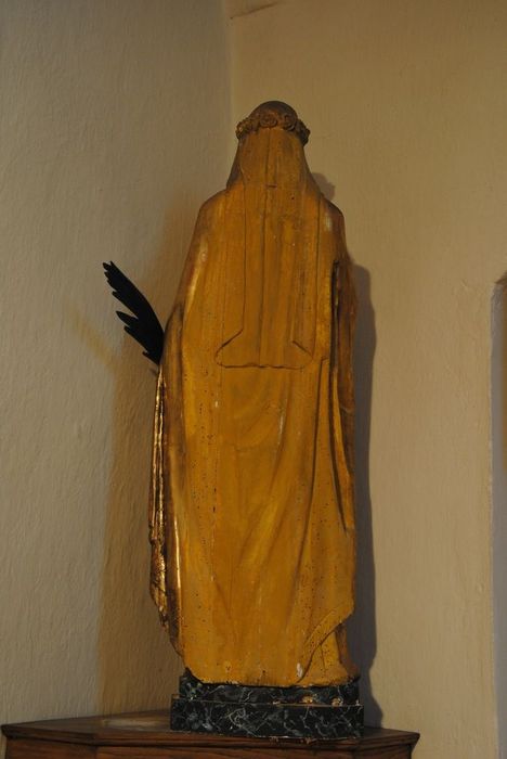 statue : Sainte Philomène, revers, vue générale