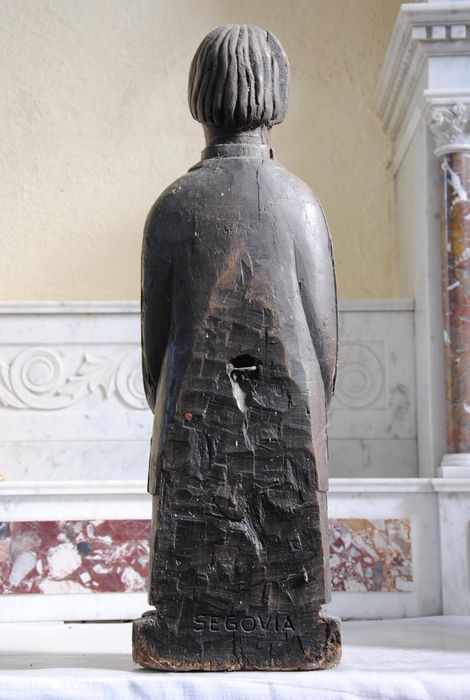 statue : Saint Vincent, revers, vue générale - © Ministère de la Culture (France), Médiathèque du patrimoine et de la photographie, Conservation des antiquités et des objets d’art de l’Ardèche – Tous droits réservés