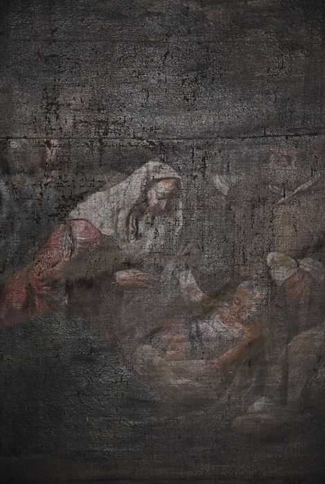 tableau : la Nativité, vue partielle