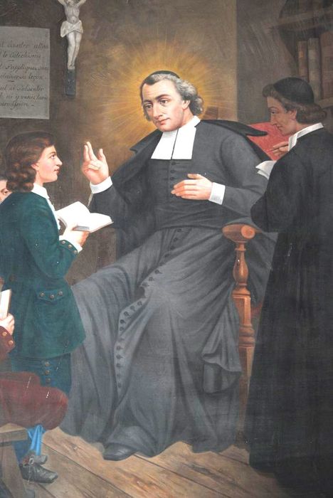 tableau : Saint Jean Baptiste de la Salle enseignant, vue partielle