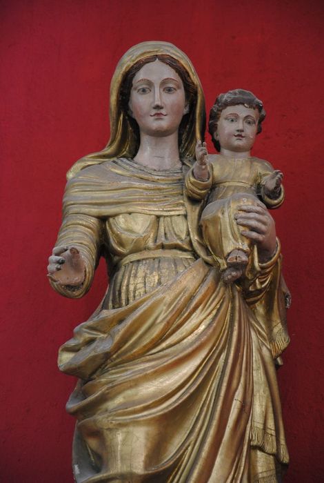 statue : Vierge à l'Enfant, vue partielle