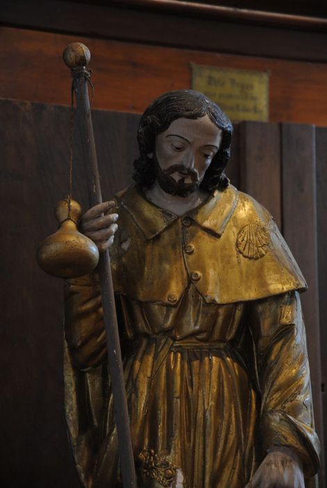 statue : Saint Roch, vue partielle