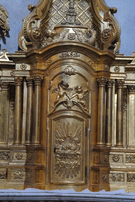 tabernacle, gradin d'autel, détail