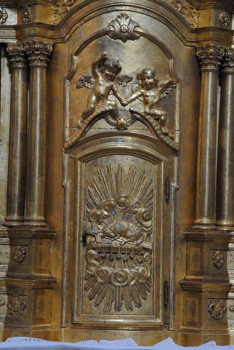 tabernacle, gradin d'autel, détail