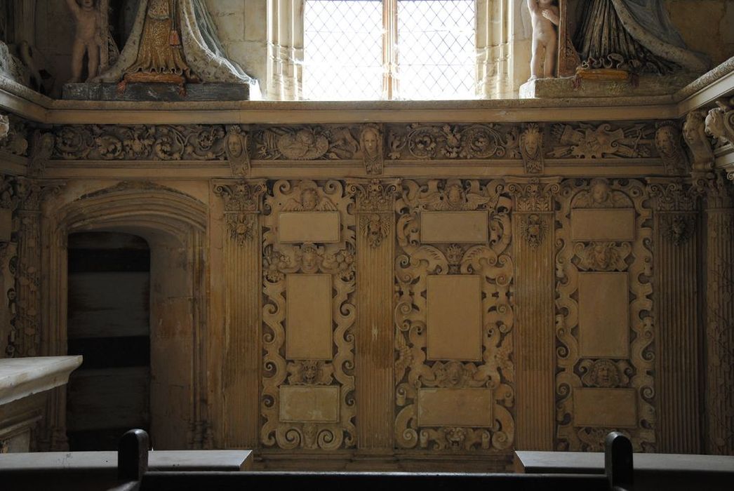 revêtement intérieur (décor intérieur) de la chapelle des Princes, vue partielle