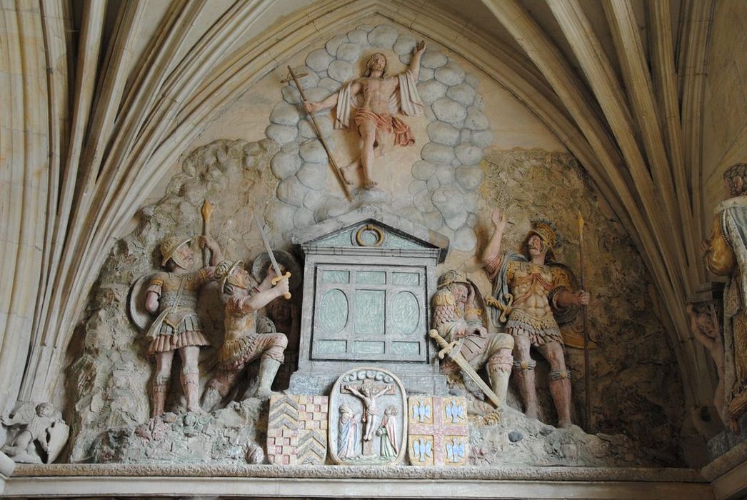 revêtement intérieur (décor intérieur) de la chapelle des Princes, vue partielle