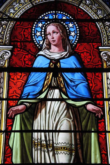 verrière de la Vierge de l'Immaculée Conception, vue partielle