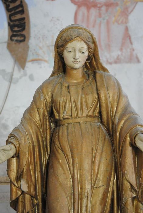 statue : Vierge de l'Immaculée Conception, vue partielle