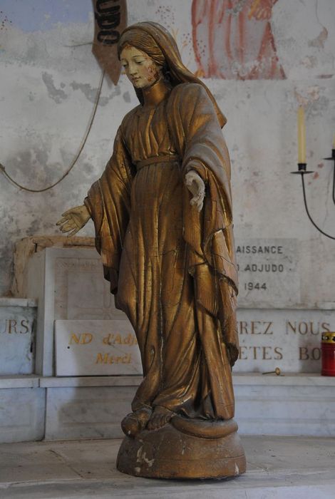 statue : Vierge de l'Immaculée Conception, profil gauche, vue générale