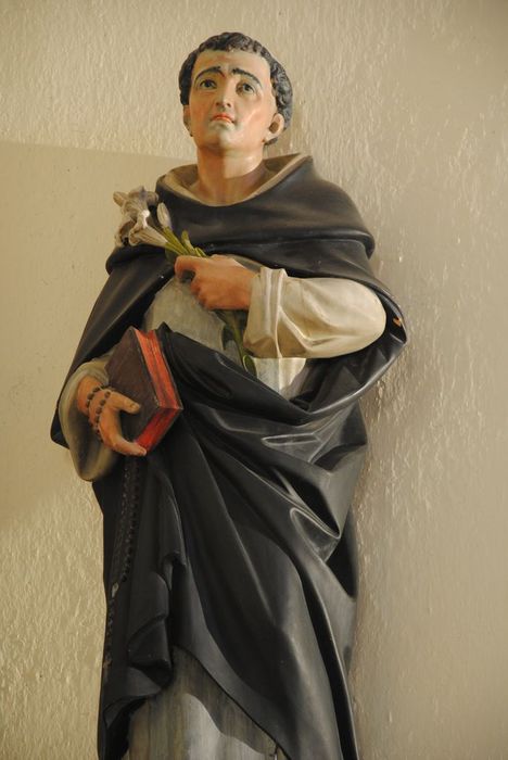 statue : Saint Dominique, vue partielle - © Ministère de la Culture (France), Médiathèque du patrimoine et de la photographie, Conservation des antiquités et des objets d’art de l’Ardèche – Tous droits réservés