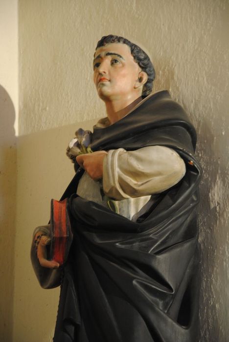 statue : Saint Dominique, vue partielle - © Ministère de la Culture (France), Médiathèque du patrimoine et de la photographie, Conservation des antiquités et des objets d’art de l’Ardèche – Tous droits réservés