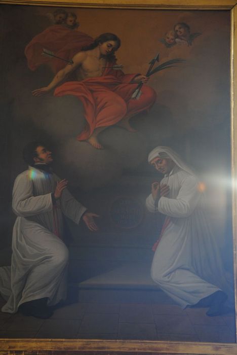tableau : Le Christ percé de flèches - © Ministère de la Culture (France), Médiathèque du patrimoine et de la photographie, Conservation des antiquités et des objets d’art de l’Ardèche – Tous droits réservés