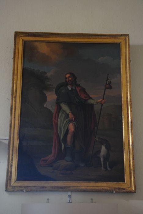 tableau : Saint Roch et son chien - © Ministère de la Culture (France), Médiathèque du patrimoine et de la photographie, Conservation des antiquités et des objets d’art de l’Ardèche – Tous droits réservés