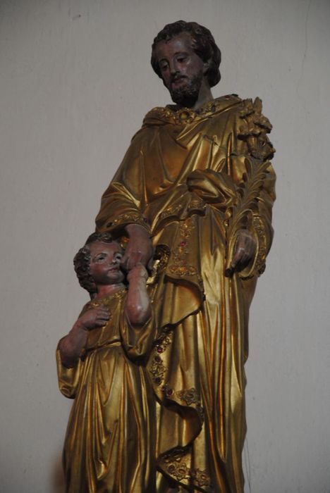 statue : Saint Joseph et l'Enfant Jésus, vue générale - © Ministère de la Culture (France), Médiathèque du patrimoine et de la photographie, Conservation des antiquités et des objets d’art de l’Ardèche – Tous droits réservés