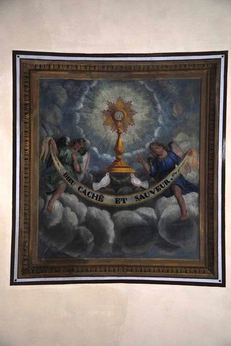 peinture monumentale : motifs peints de la voûte du choeur, détail