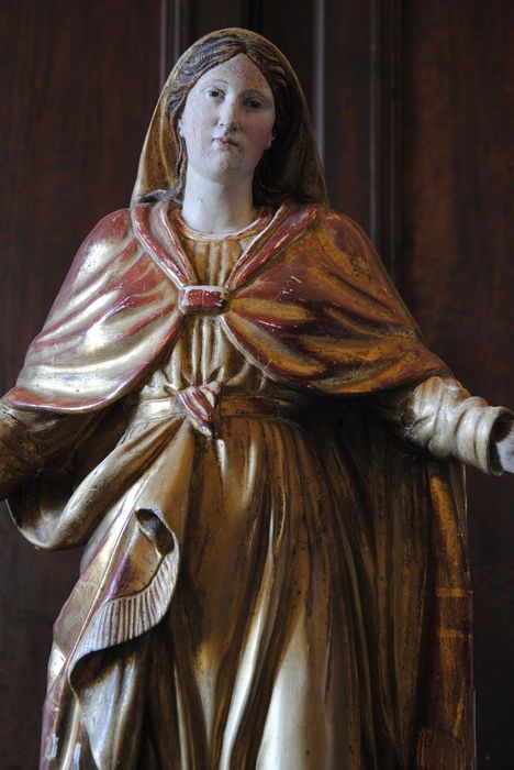statue : Vierge de l'Immaculée Conception, vue partielle
