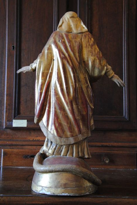 statue : Vierge de l'Immaculée Conception, revers, vue générale