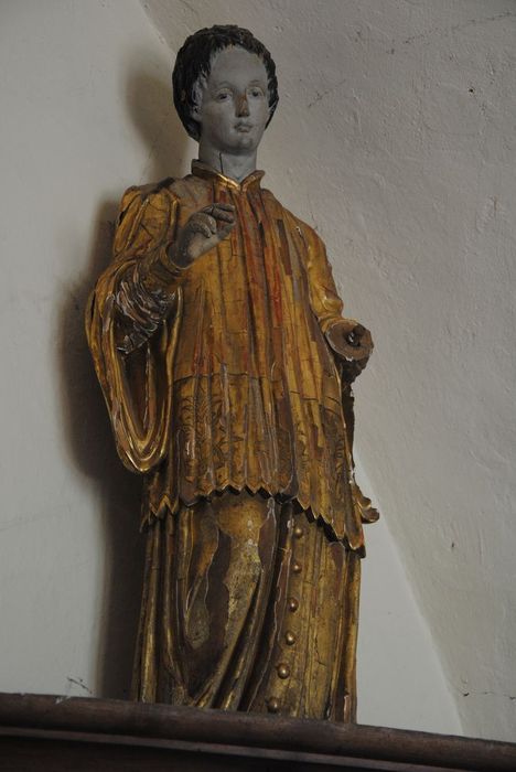 statue : saint diacre ou saint jésuite - © Ministère de la Culture (France), Conservation des antiquités et des objets d’art de l’Ardèche – Tous droits réservés