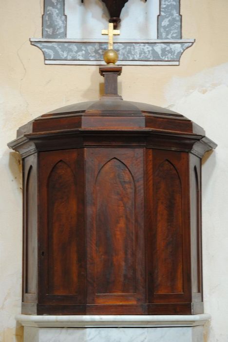 placard des Saintes Huiles - © Ministère de la Culture (France), Médiathèque du patrimoine et de la photographie, Conservation des antiquités et des objets d’art de l’Ardèche – Tous droits réservés