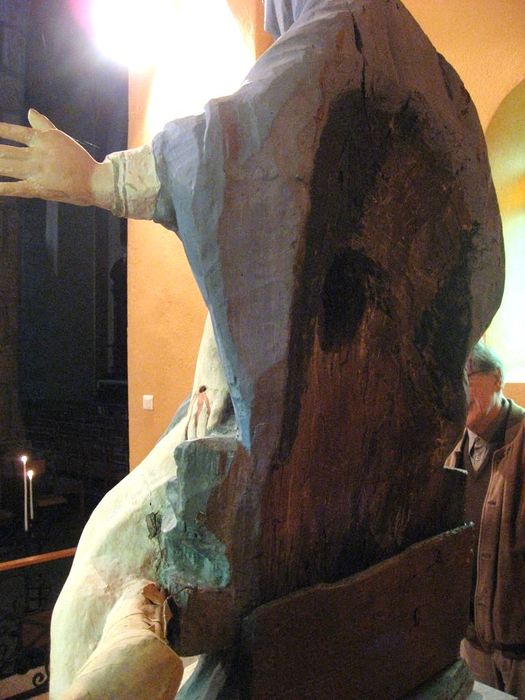 statue : Piéta, revers, vue partielle - © Ministère de la Culture (France), Médiathèque du patrimoine et de la photographie, Conservation des antiquités et des objets d’art de l’Ardèche – Tous droits réservés