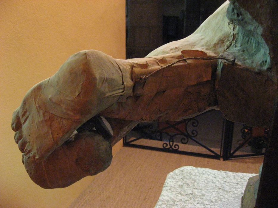 statue : Piéta, détail - © Ministère de la Culture (France), Médiathèque du patrimoine et de la photographie, Conservation des antiquités et des objets d’art de l’Ardèche – Tous droits réservés