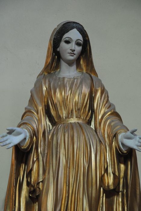 statue : Vierge de l'Immaculée Conception, vue partielle - © Ministère de la Culture (France), Médiathèque du patrimoine et de la photographie, Conservation des antiquités et des objets d’art de l’Ardèche – Tous droits réservés