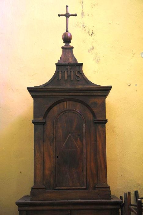 placard-clôture des fonts baptismaux, vue partielle - © Ministère de la Culture (France), Médiathèque du patrimoine et de la photographie, Conservation des antiquités et des objets d’art de l’Ardèche – Tous droits réservés