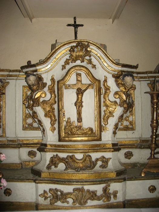 tabernacle de l'autel de la Vierge, détail - © Ministère de la Culture (France), Conservation des antiquités et des objets d’art de l’Ardèche – Tous droits réservés