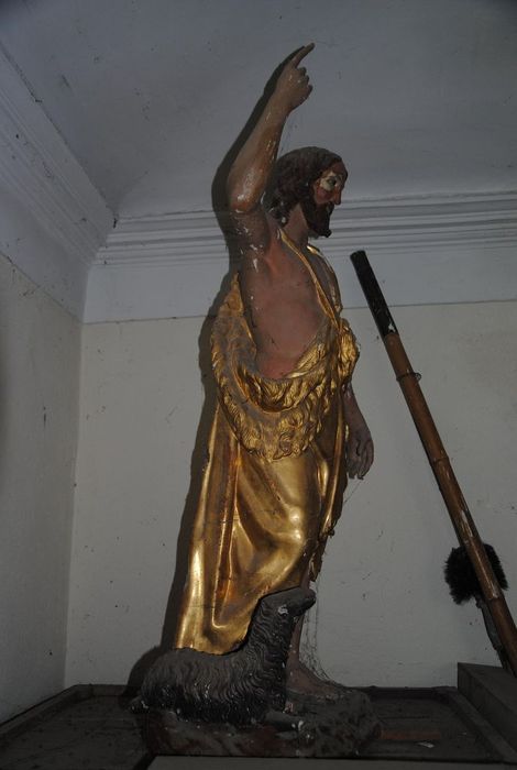 statue : Christ Bon Pasteur - © Ministère de la Culture (France), Médiathèque de l'architecture et du patrimoine, Conservation des antiquités et des objets d’art de l’Ardèche – Tous droits réservés