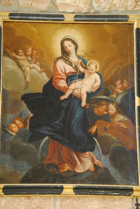 tableau : Vierge à l'Enfant entourée d'anges - © Ministère de la Culture (France), Médiathèque du patrimoine et de la photographie, Conservation des antiquités et des objets d’art de l’Ardèche – Tous droits réservés