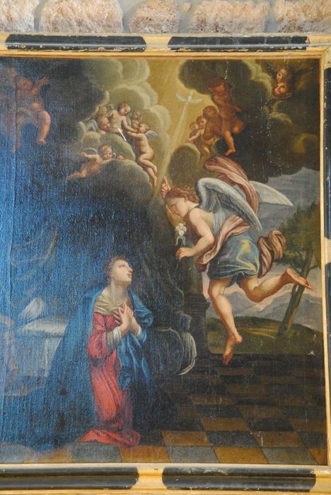 tableau : l'Annonciation - © Ministère de la Culture (France), Médiathèque du patrimoine et de la photographie, Conservation des antiquités et des objets d’art de l’Ardèche – Tous droits réservés