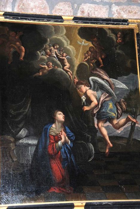 tableau : l'Annonciation - © Ministère de la Culture (France), Conservation des antiquités et des objets d’art de l’Ardèche – Tous droits réservés