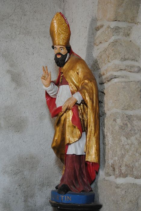 statue : Evêque non identifié - © Ministère de la Culture (France), Conservation des antiquités et des objets d’art de l’Ardèche – Tous droits réservés