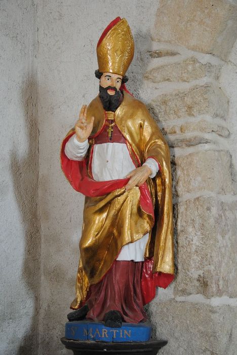 statue : Evêque non identifié - © Ministère de la Culture (France), Conservation des antiquités et des objets d’art de l’Ardèche – Tous droits réservés
