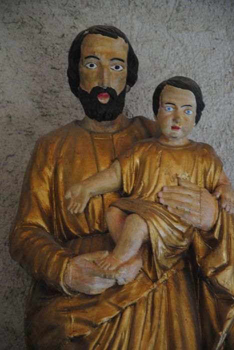 statue : Saint Joseph, vue partielle - © Ministère de la Culture (France), Médiathèque du patrimoine et de la photographie, Conservation des antiquités et des objets d’art de l’Ardèche – Tous droits réservés