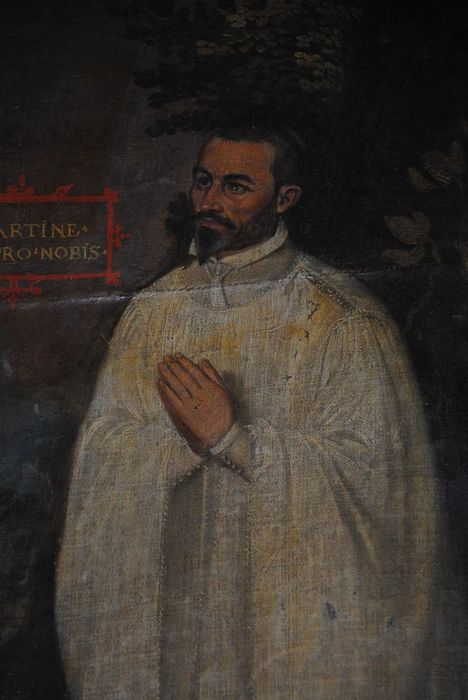 tableau : Saint Martin partageant son manteau, détail