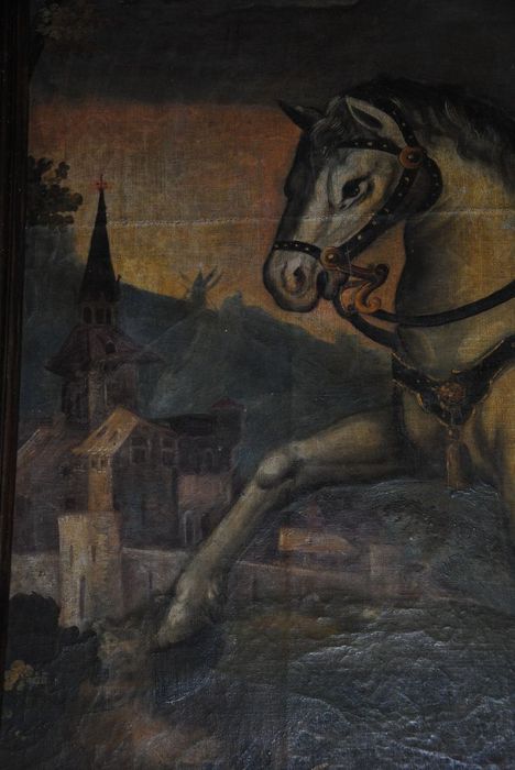 tableau : Saint Martin partageant son manteau, détail