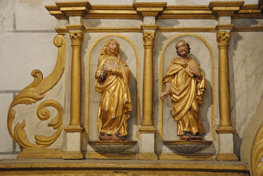 autel de Notre Dame de Niegles, détail des statuettes