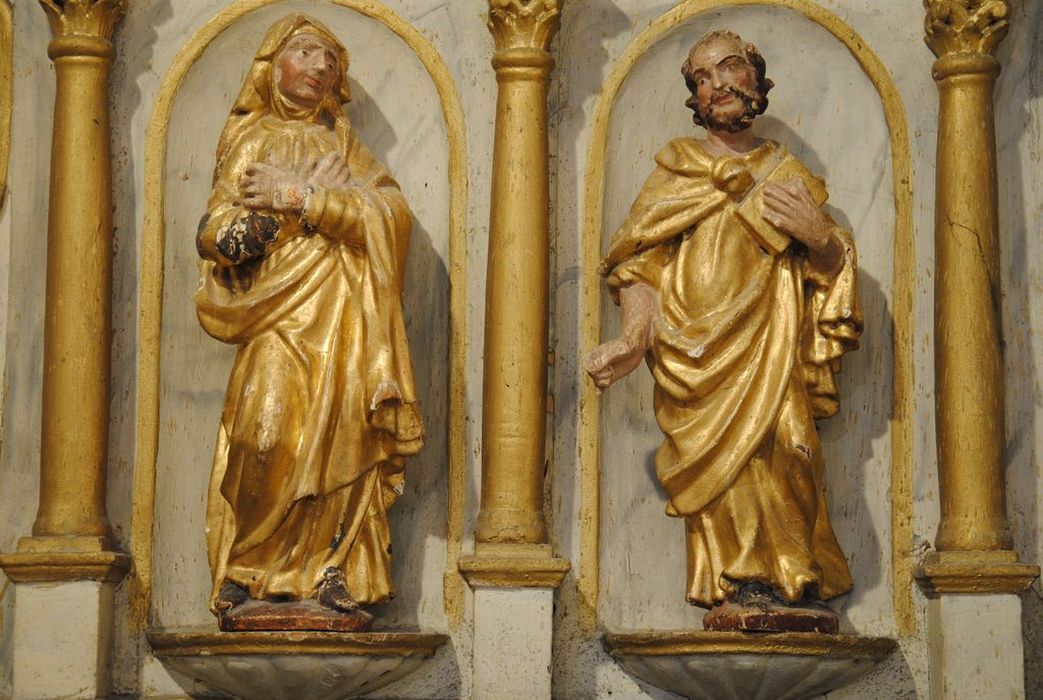 autel de Notre Dame de Niegles, détail des statuettes