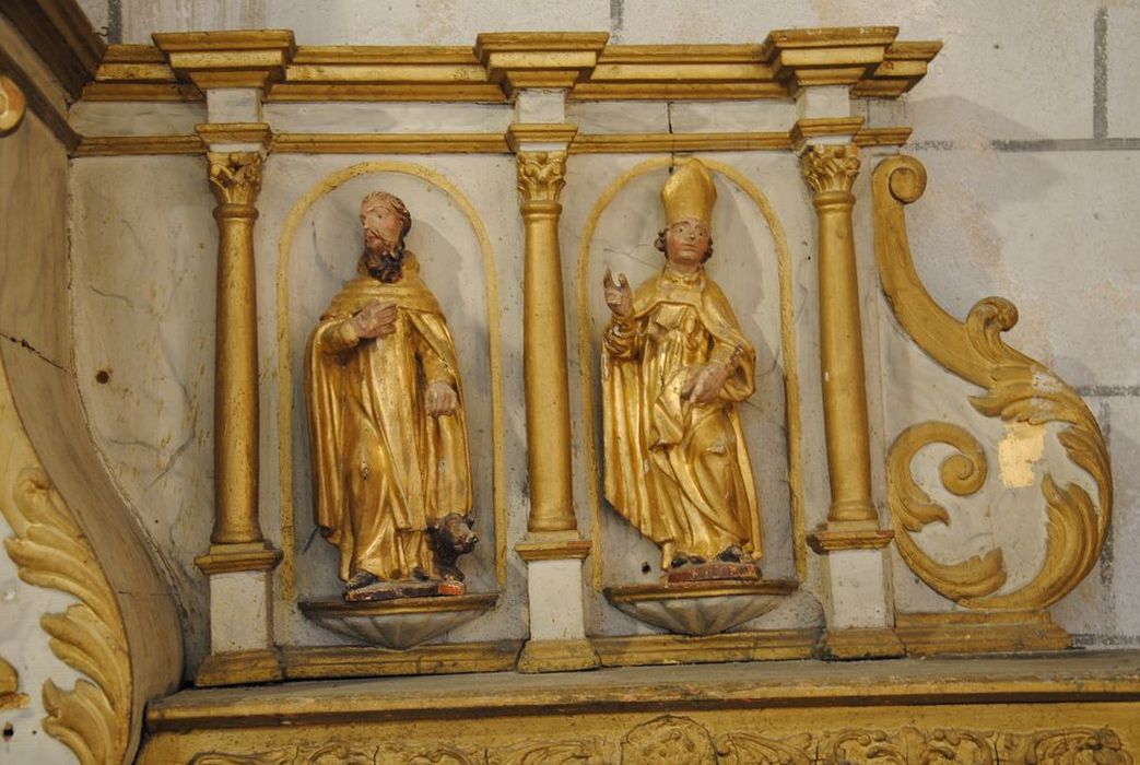 autel de Notre Dame de Niegles, détail des statuettes