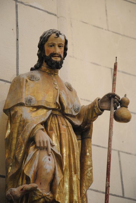 statue : Saint Roch, vue partielle