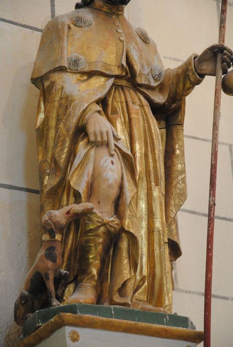 statue : Saint Roch, vue partielle