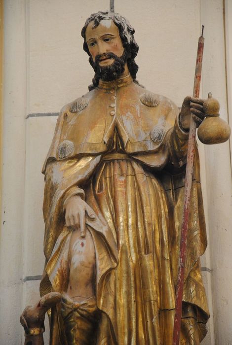 statue : Saint Roch, vue partielle