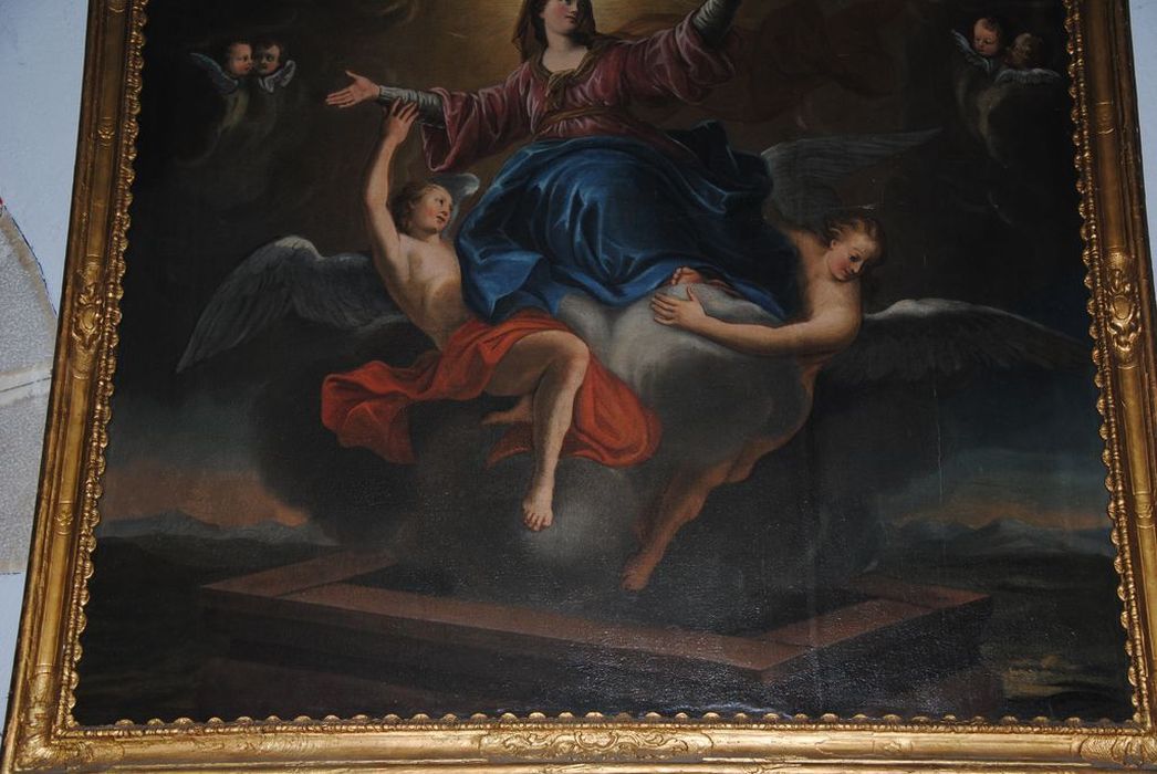 tableau : Assomption de la Vierge, vue partielle - © Ministère de la Culture (France), Médiathèque du patrimoine et de la photographie, Conservation des antiquités et des objets d’art de l’Ardèche – Tous droits réservés